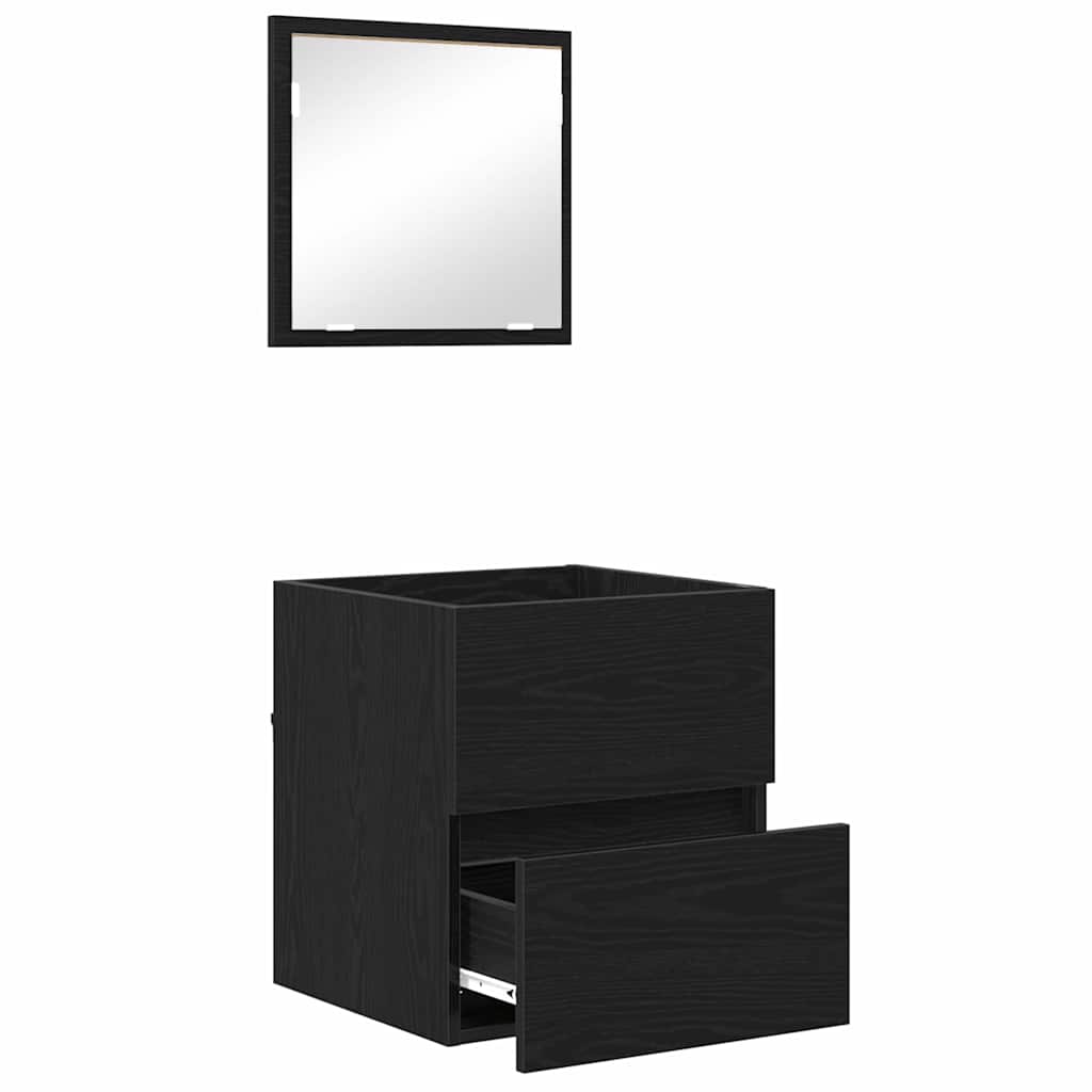 Bathroom Cabinet Black Oak 41 x 38.5 x 45 cm Engineered Wood