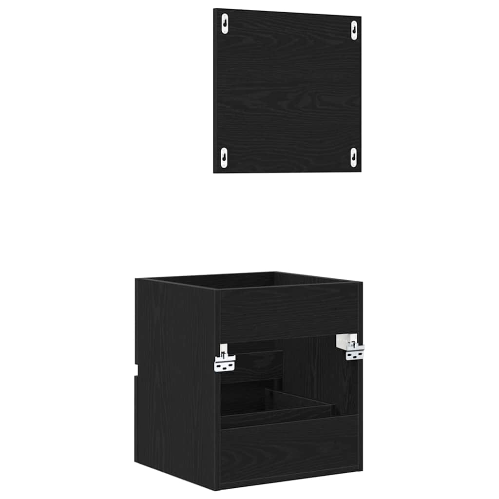 Bathroom Cabinet Black Oak 41 x 38.5 x 45 cm Engineered Wood