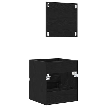 Bathroom Cabinet Black Oak 41 x 38.5 x 45 cm Engineered Wood