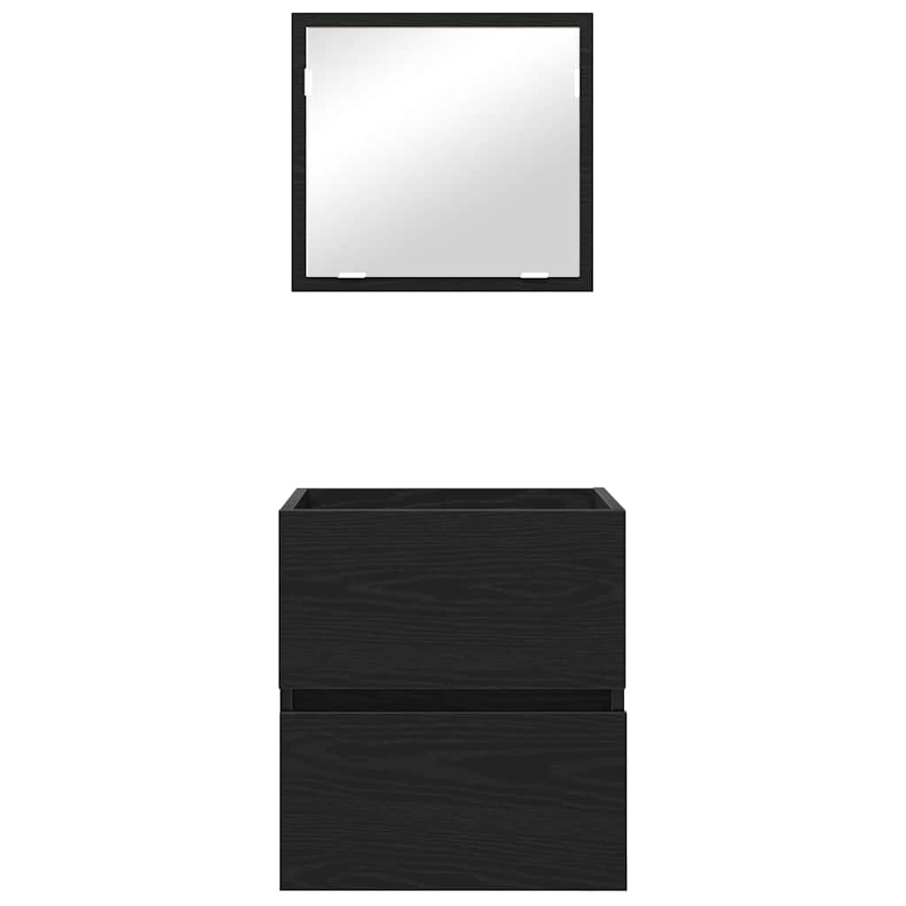 Bathroom Cabinet Black Oak 41 x 38.5 x 45 cm Engineered Wood