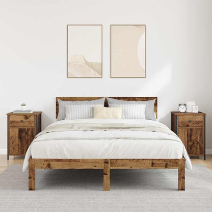 Bedside Cabinet 2 pcs Old wood 40 x 42 x 60 cm Engineered wood