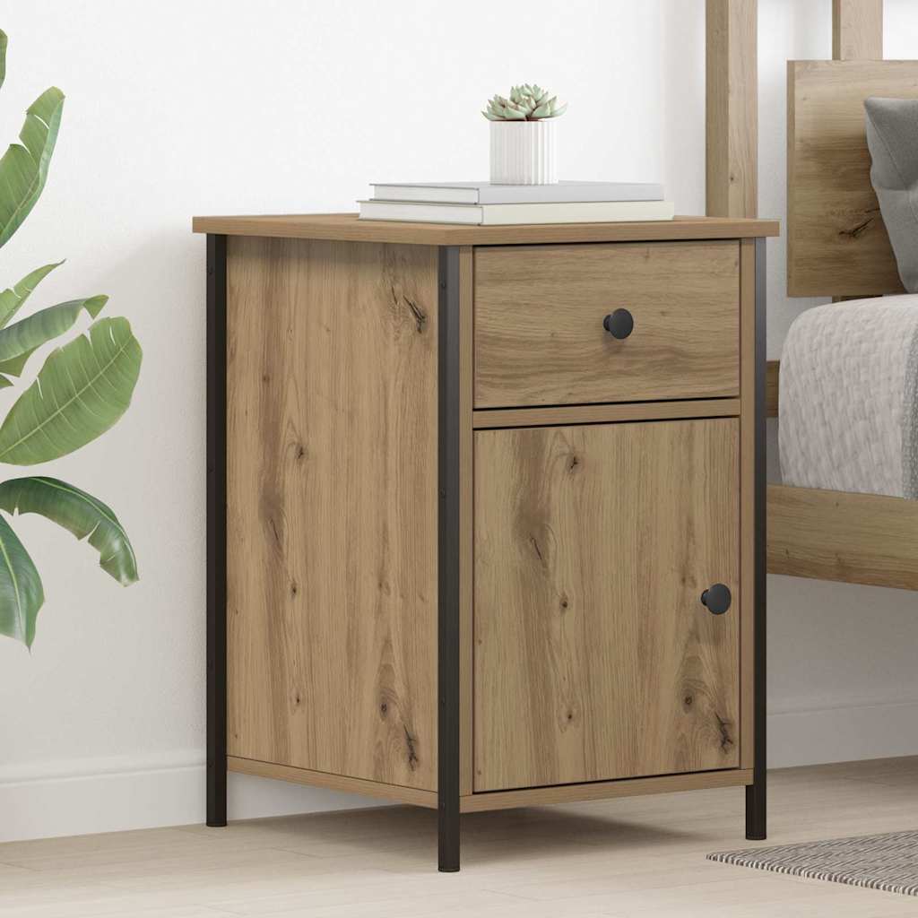 Bedside Cabinet with Drawer 2 pcs Artisan oak 40 x 42 x 60 cm