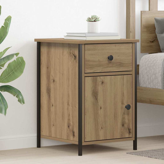 Bedside Cabinet with Drawer 2 pcs Artisan oak 40 x 42 x 60 cm