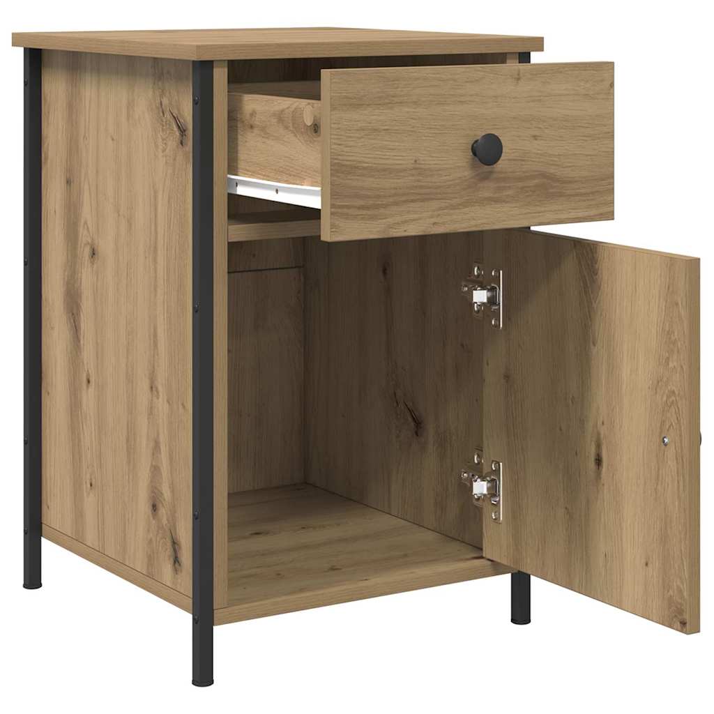 Bedside Cabinet with Drawer 2 pcs Artisan oak 40 x 42 x 60 cm