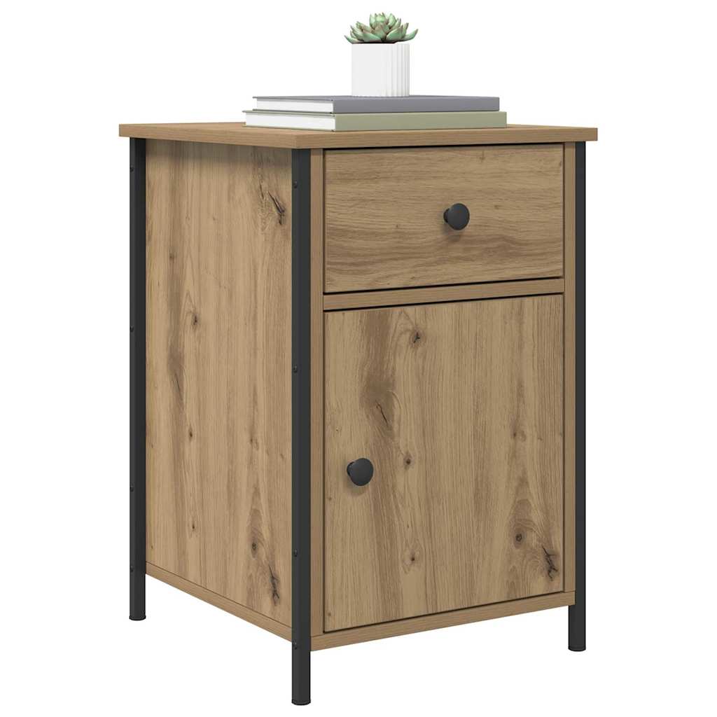 Bedside Cabinet with Drawer 2 pcs Artisan oak 40 x 42 x 60 cm
