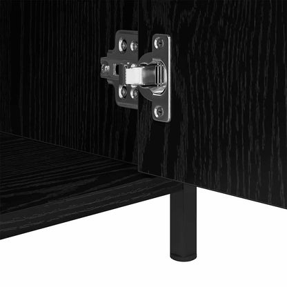 Bedside Cabinet Black oak 40 x 42 x 60 cm Engineered wood