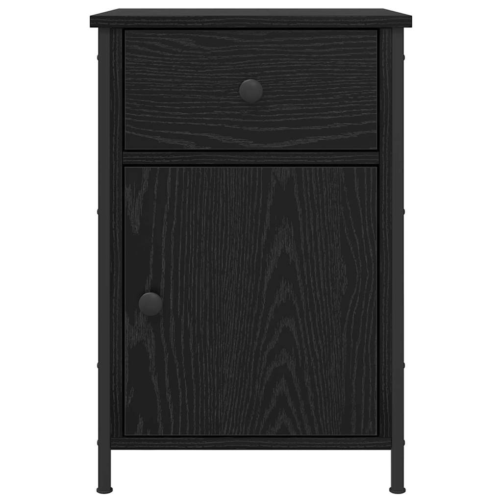 Bedside Cabinet Black oak 40 x 42 x 60 cm Engineered wood