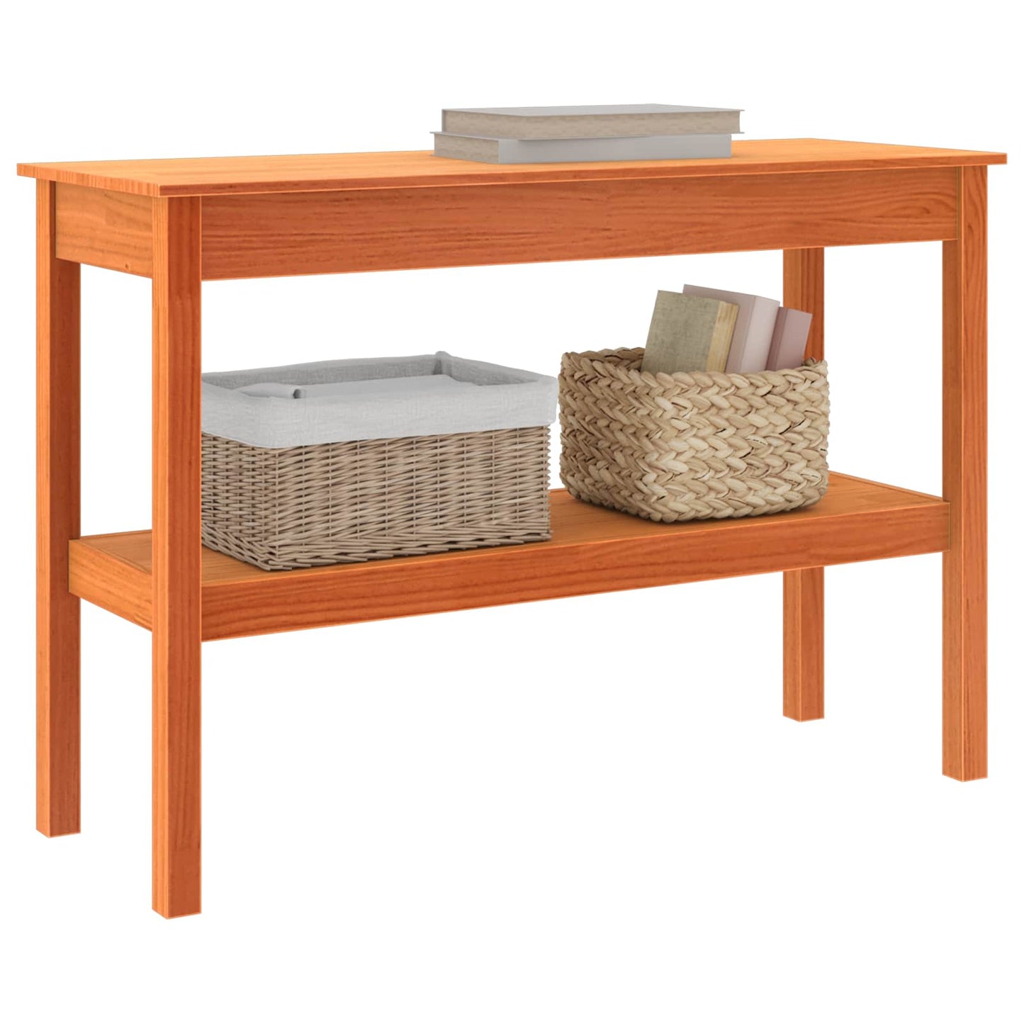 Console Table Wax brown 110 x 40 x 75 cm Solid pine wood