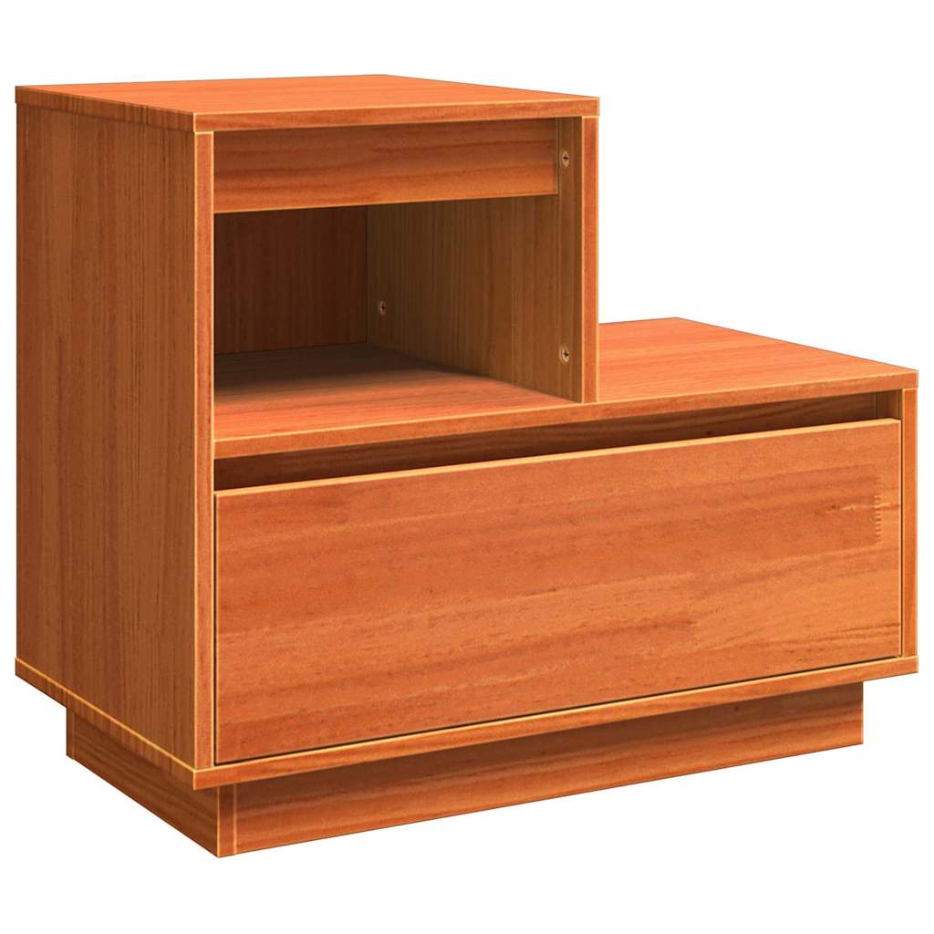 Bedside Cabinet Wax brown 60 x 34 x 51 cm Solid pinewood