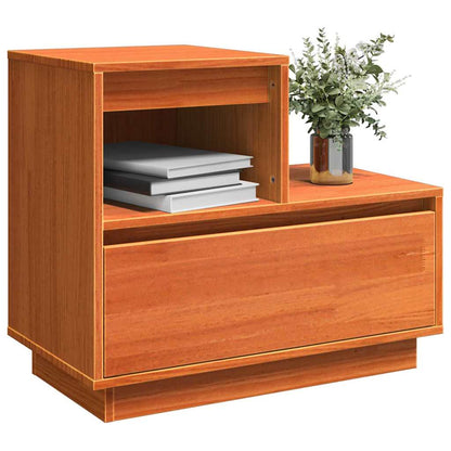 Bedside Cabinet Wax brown 60 x 34 x 51 cm Solid pinewood