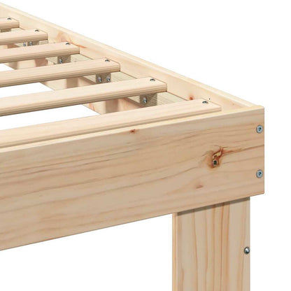 Bed Frame with Drawer Brown 200 x 200 cm Solid pine wood