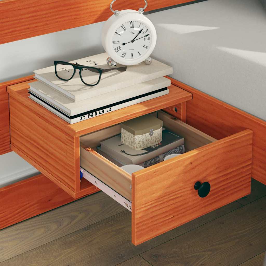 Bed Frame with Drawer Brown 180 x 200 cm Solid wood