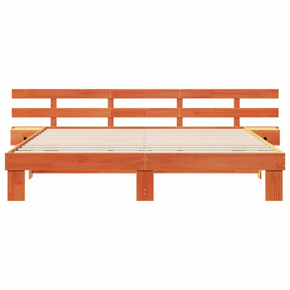 Bed Frame with Drawer Brown 180 x 200 cm Solid wood