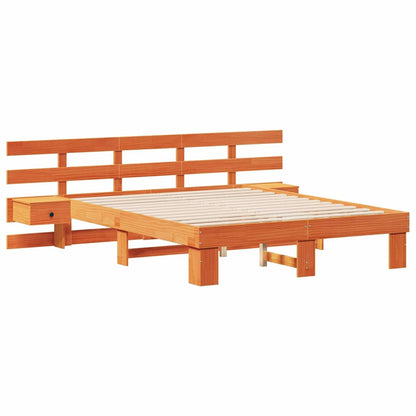 Bed Frame with Drawer Brown 160 x 200 cm