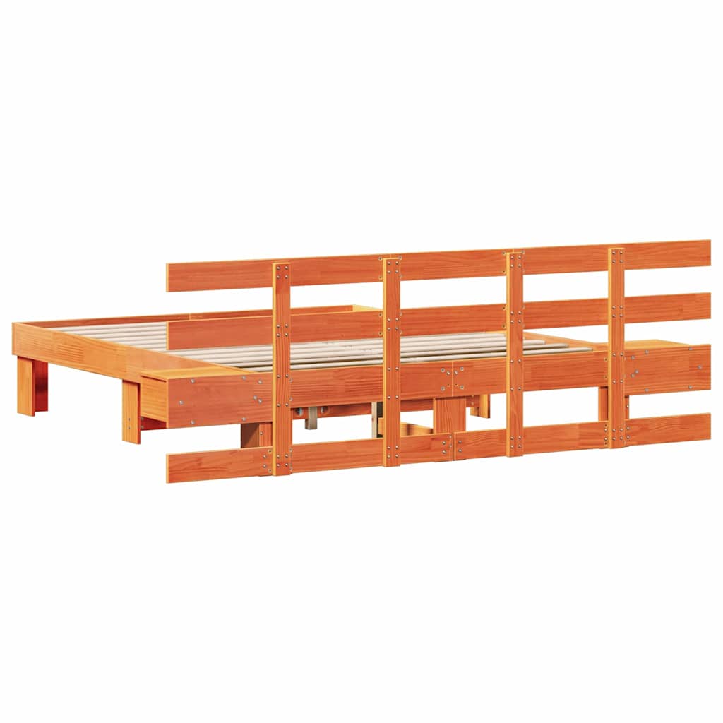 Bed Frame with Drawer Brown 160 x 200 cm