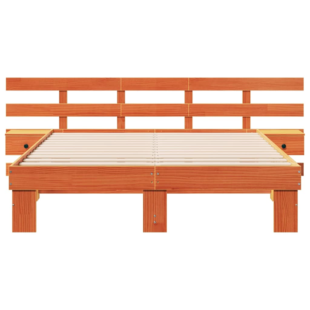 Bed Frame with Drawer Brown 150 x 200 cm