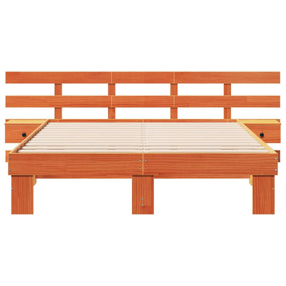 Bed Frame with Drawer Brown 140 x 200 cm