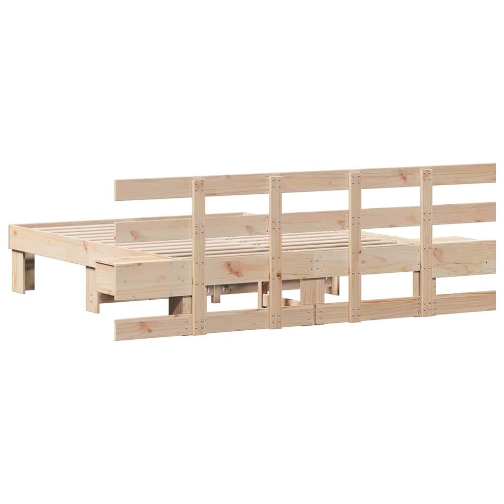Bed Frame with Drawer Brown 120 x 200 cm