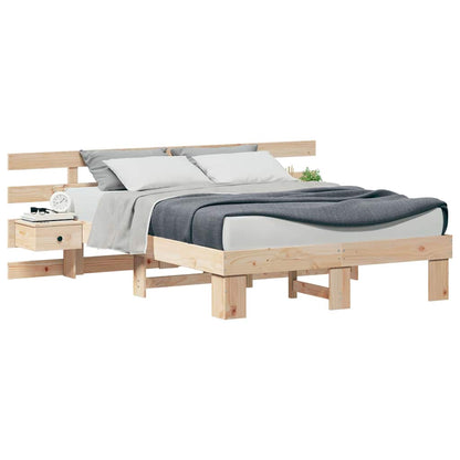 Bed Frame with Drawer Brown 120 x 200 cm