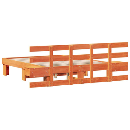 Bed Frame with Drawer Brown 120 x 200 cm