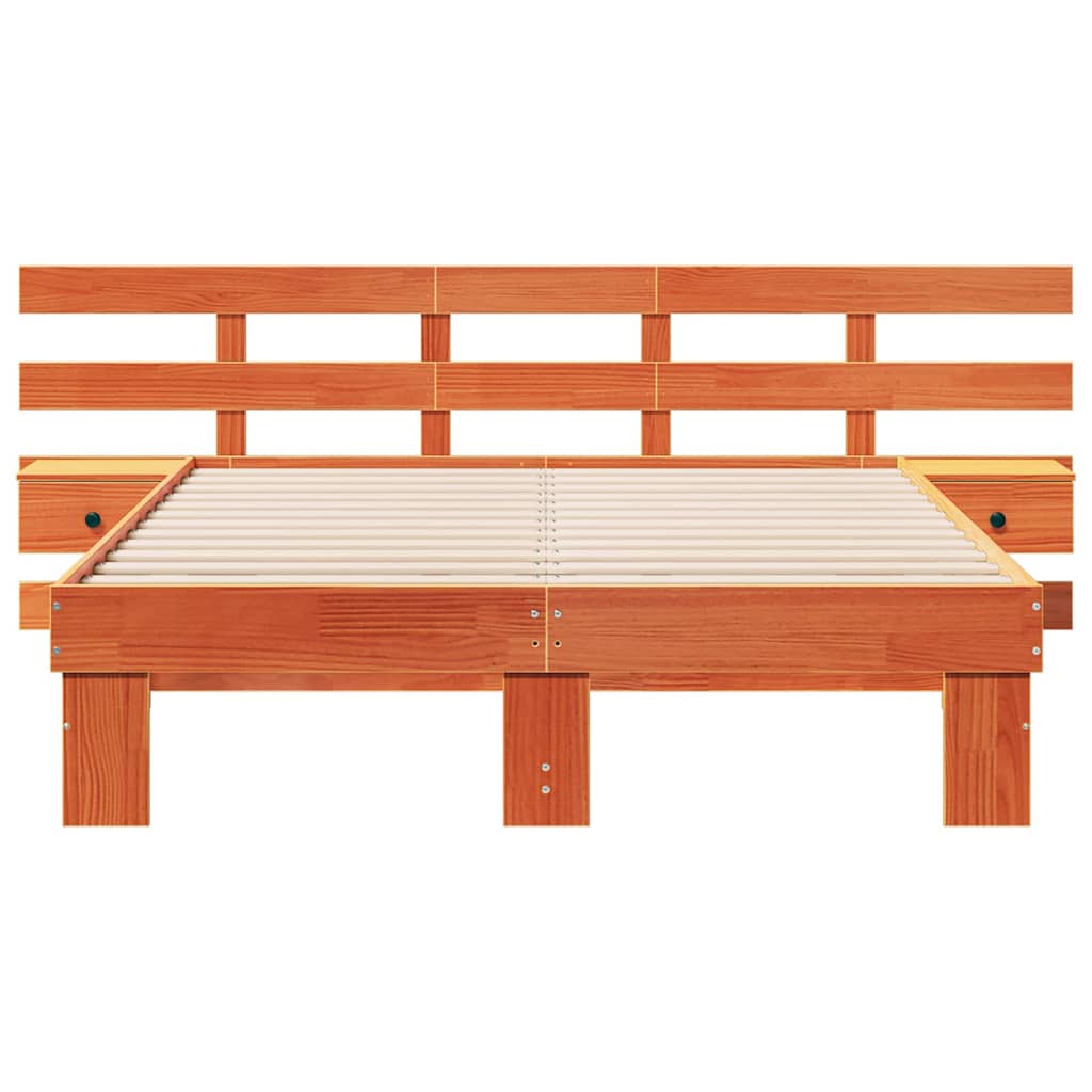 Bed Frame with Drawer Brown 120 x 200 cm