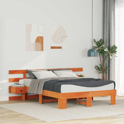 Bed Frame with Drawer Brown 135 x 190 cm