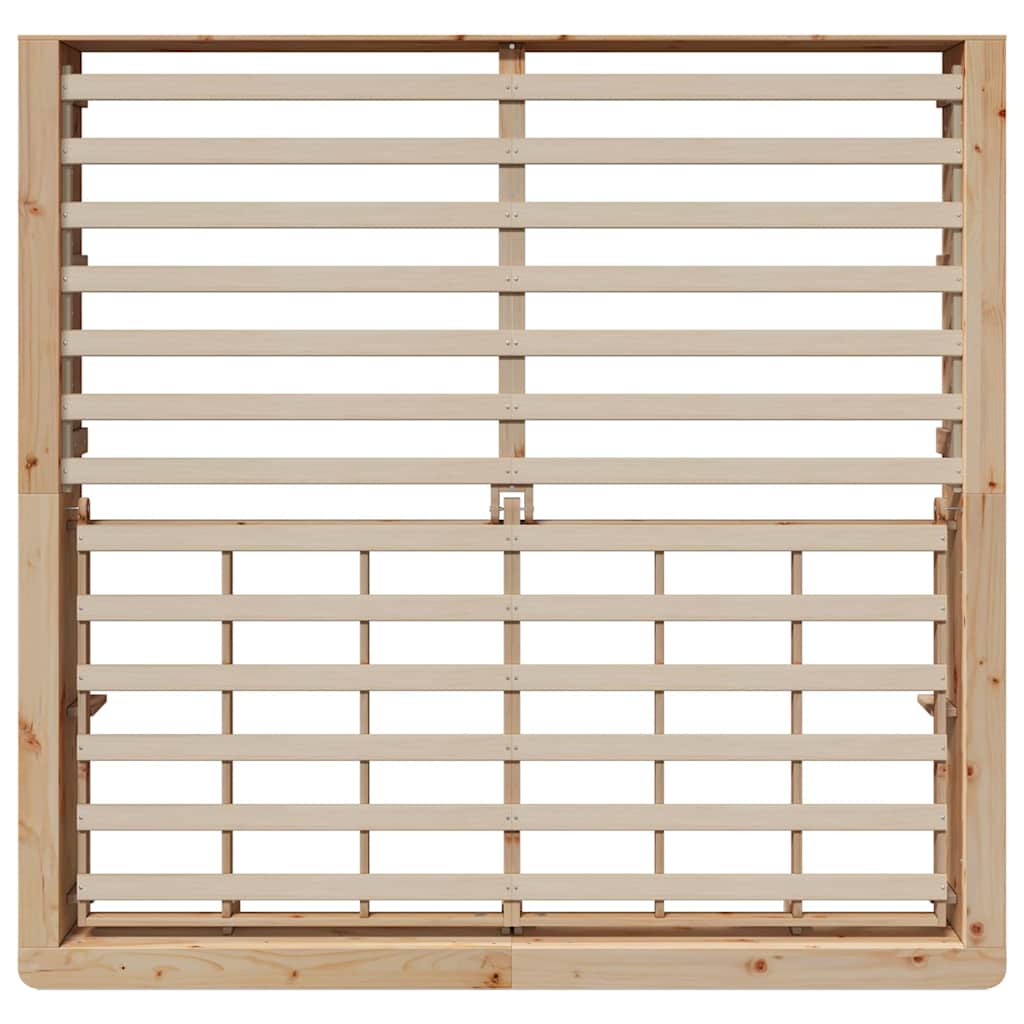 Bed Frame Brown 180 x 200 cm Solid Pine Wood