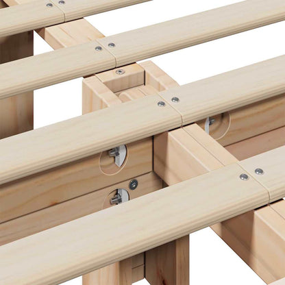 Bed Frame White 180 x 200 cm Solid Pine Wood