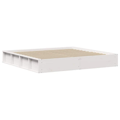 Bed Frame White 180 x 200 cm Solid Pine Wood