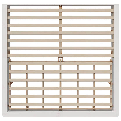 Bed Frame White 180 x 200 cm Solid Pine Wood