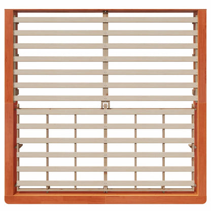 Bed Frame Wax Brown 180 x 200 cm Solid Pine Wood