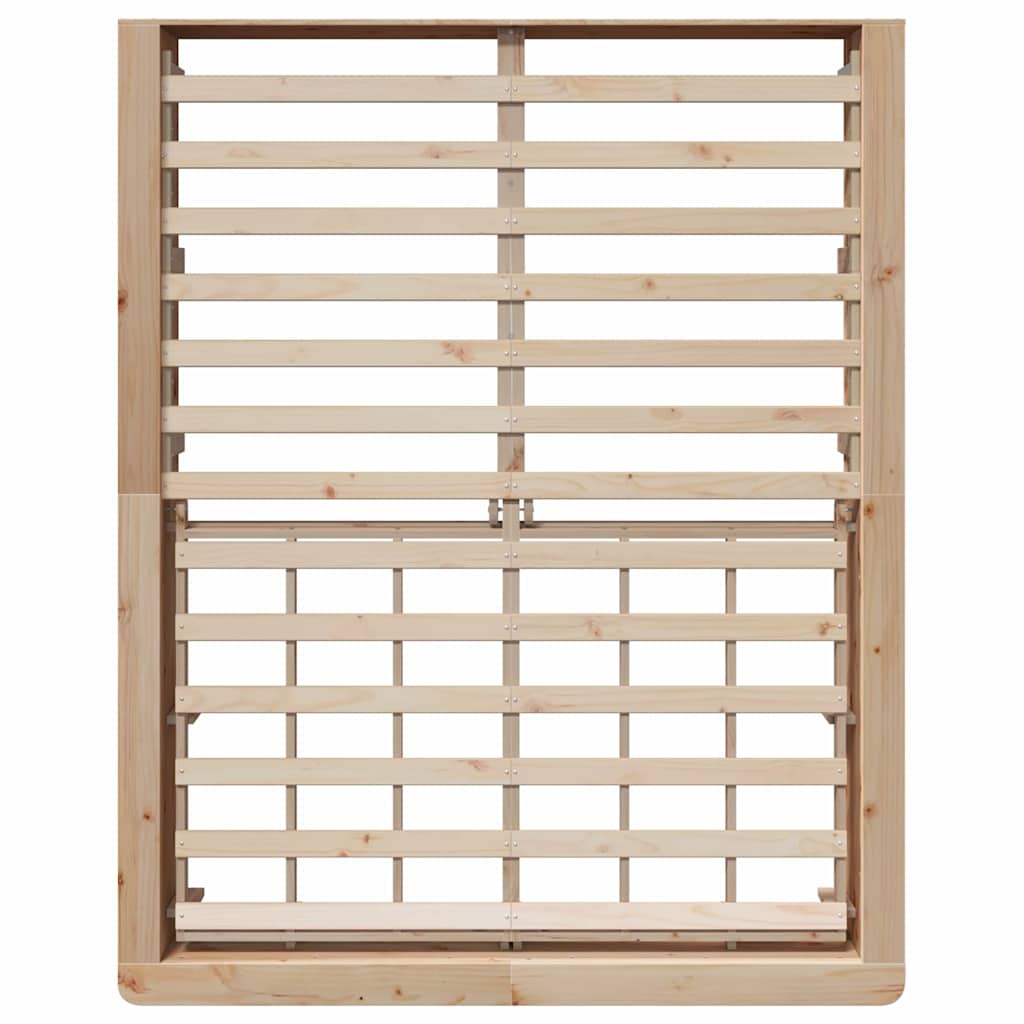 Bed Frame Brown 160 x 200 cm Solid Pine Wood