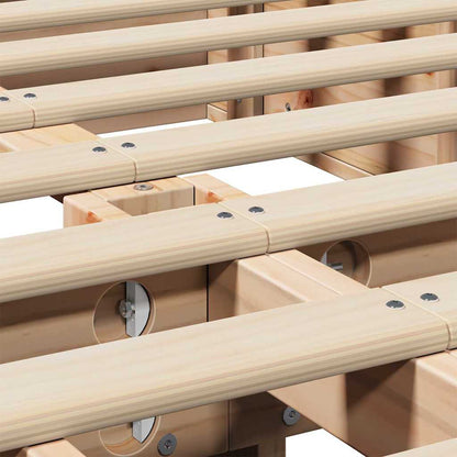 Bed Frame Brown 150 x 200 cm Solid Pine Wood