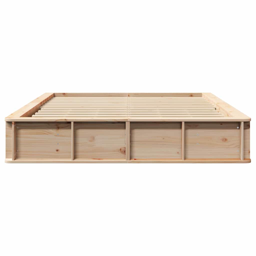 Bed Frame Brown 150 x 200 cm Solid Pine Wood