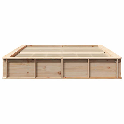 Bed Frame Brown 150 x 200 cm Solid Pine Wood