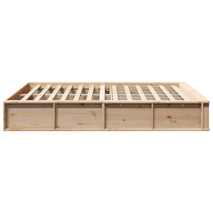 Bed Frame Brown 150 x 200 cm Solid Pine Wood