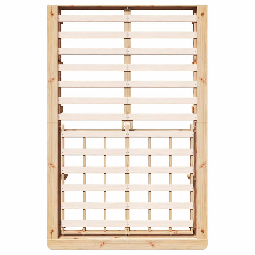 Bed Frame Brown 140 x 200 cm Solid Pine Wood