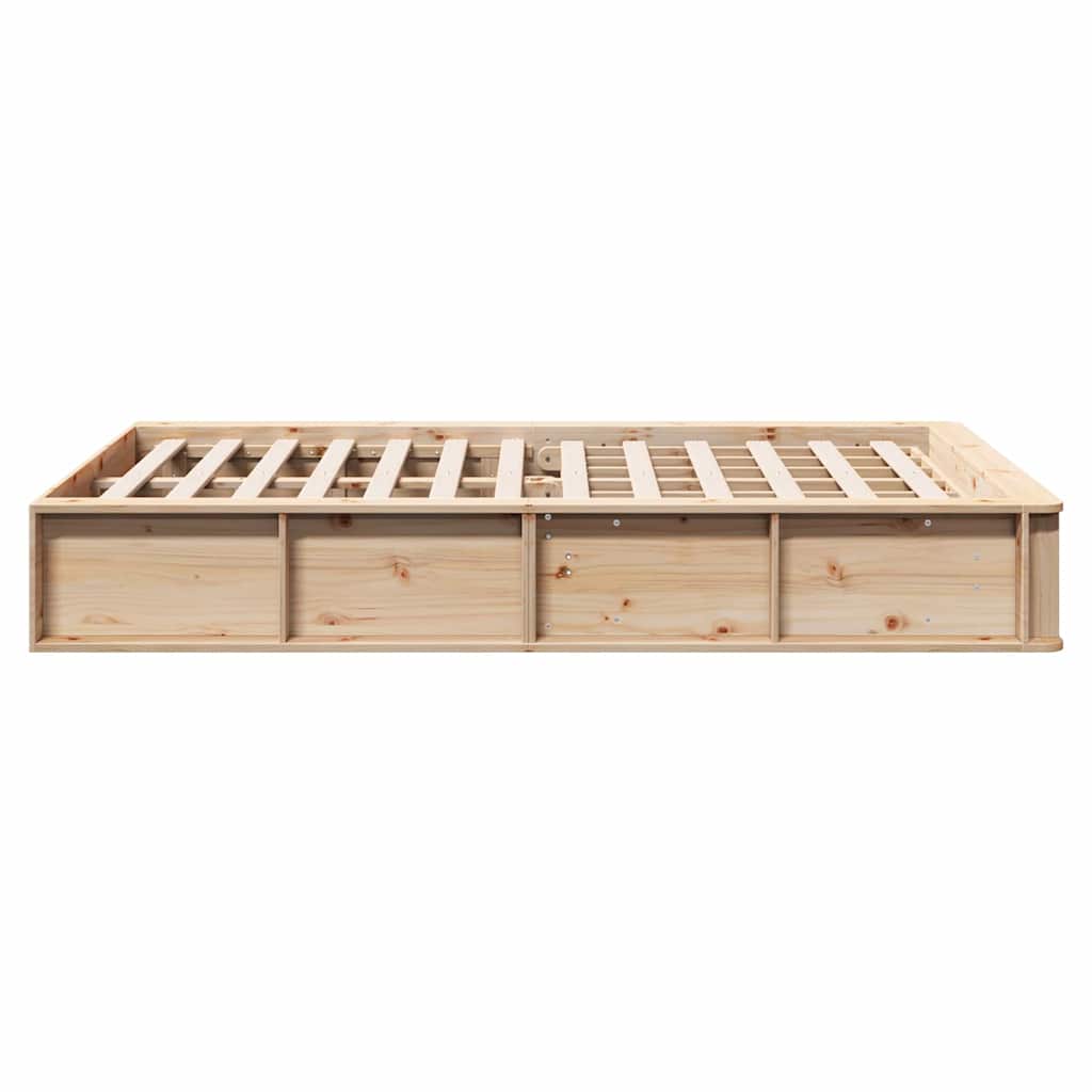 Bed Frame Brown 120 x 200 cm Solid Pine Wood