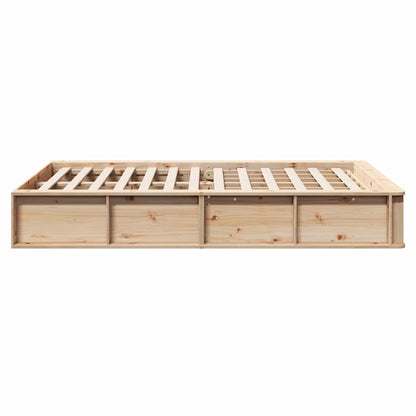 Bed Frame Brown 120 x 200 cm Solid Pine Wood