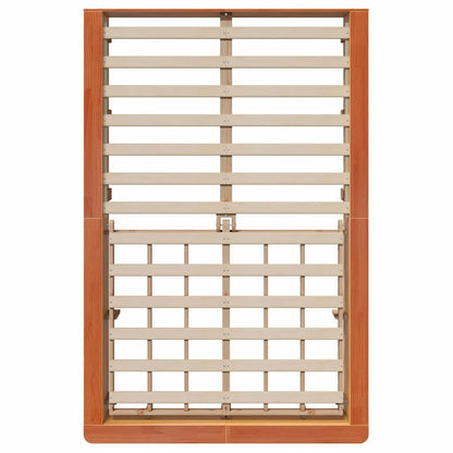 Bed Frame Wax Brown 120 x 200 cm Solid Pine Wood