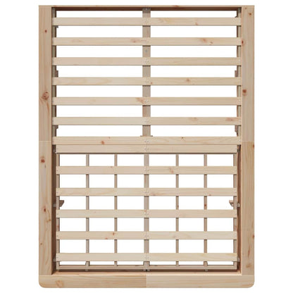 Bed Frame Brown 135 x 190 cm Solid Pine Wood