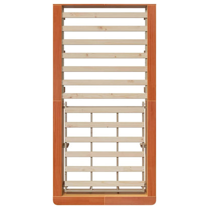 Bed Frame Wax Brown 100 x 200 cm Solid Pine Wood