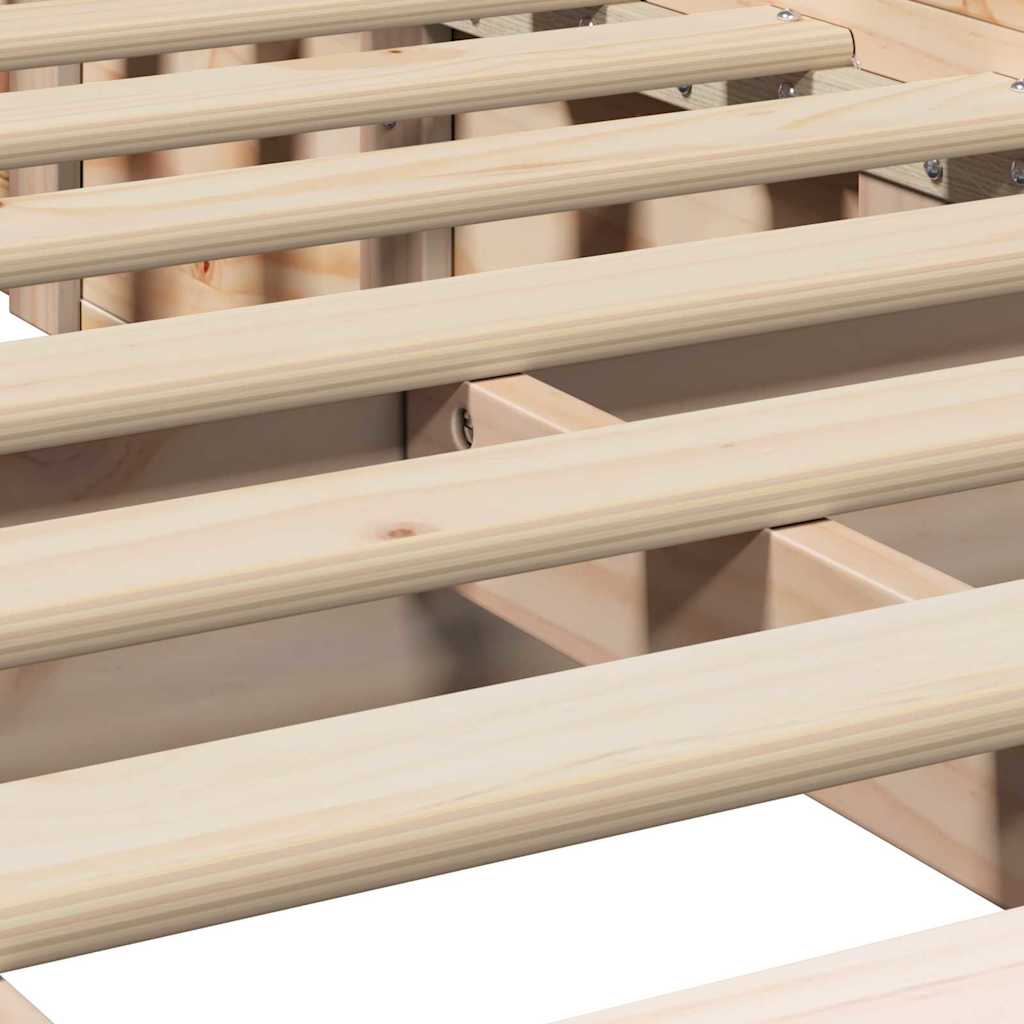 Bed Frame Brown 90 x 200 cm Solid Pine Wood