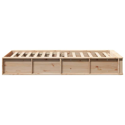 Bed Frame Brown 90 x 200 cm Solid Pine Wood