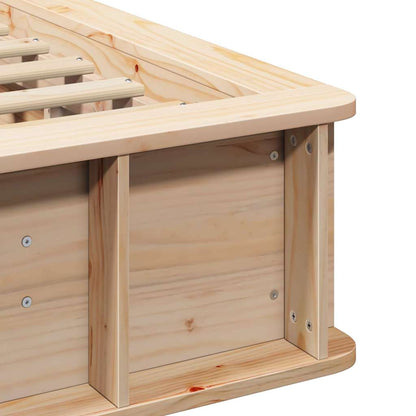 Bed Frame Brown 80 x 200 cm Solid Pine Wood