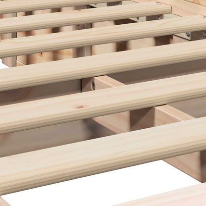 Bed Frame Brown 80 x 200 cm Solid Pine Wood