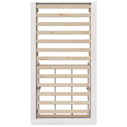 Bed Frame with Storage White 90 x 190 cm Solid Pine Wood