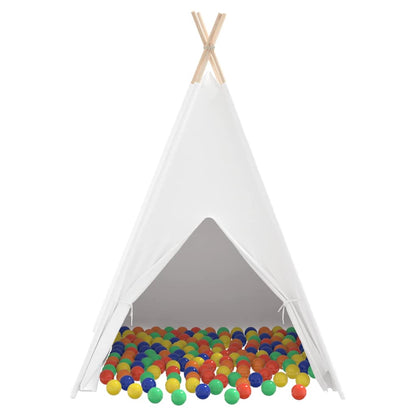 Teepee Tent White 120 x 120 x 150 cm Fabric and Plastic