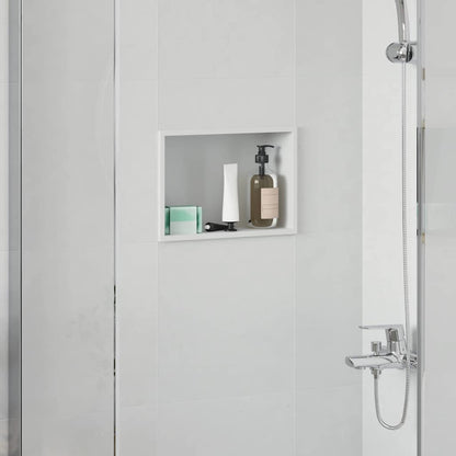 Shower Niche White 30 x 20 x 9.5 cm Stainless Steel