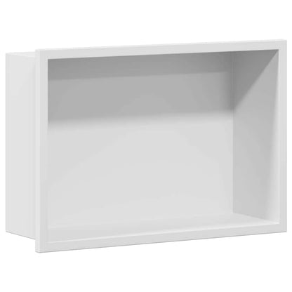 Shower Niche White 30 x 20 x 9.5 cm Stainless Steel